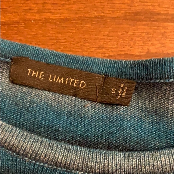The Limited blue gray and black sweater. SzS - Picture 2 of 6